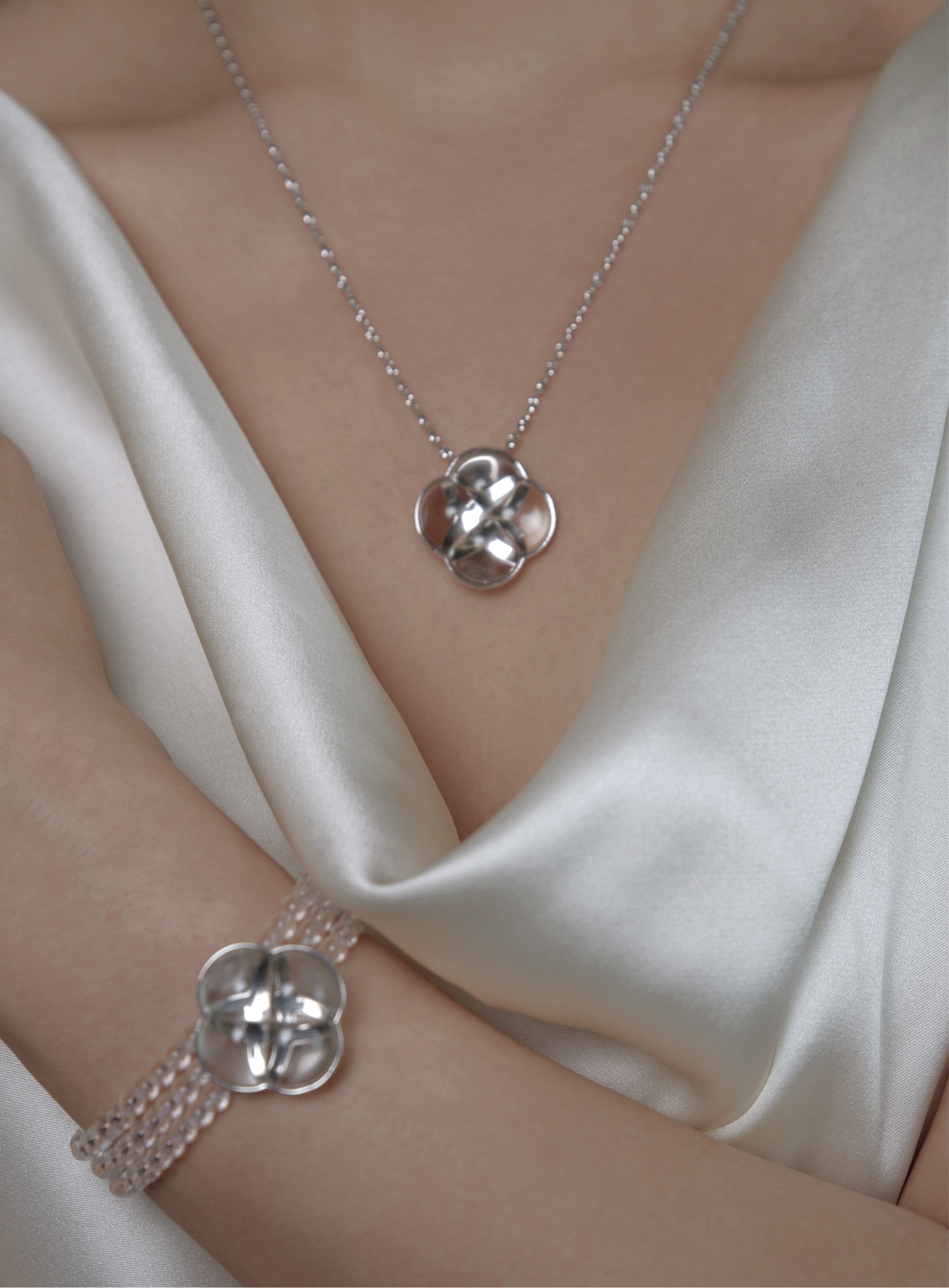  AESTH & UTIL ETERNAL KNOT CRYSTAL MULTIWAY PENDANT |  TROVE & TONE