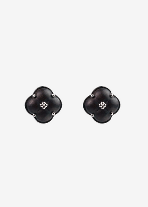  AESTH & UTIL ETERNAL KNOT PURPLE SANDALWOOD STUDS |  TROVE & TONE