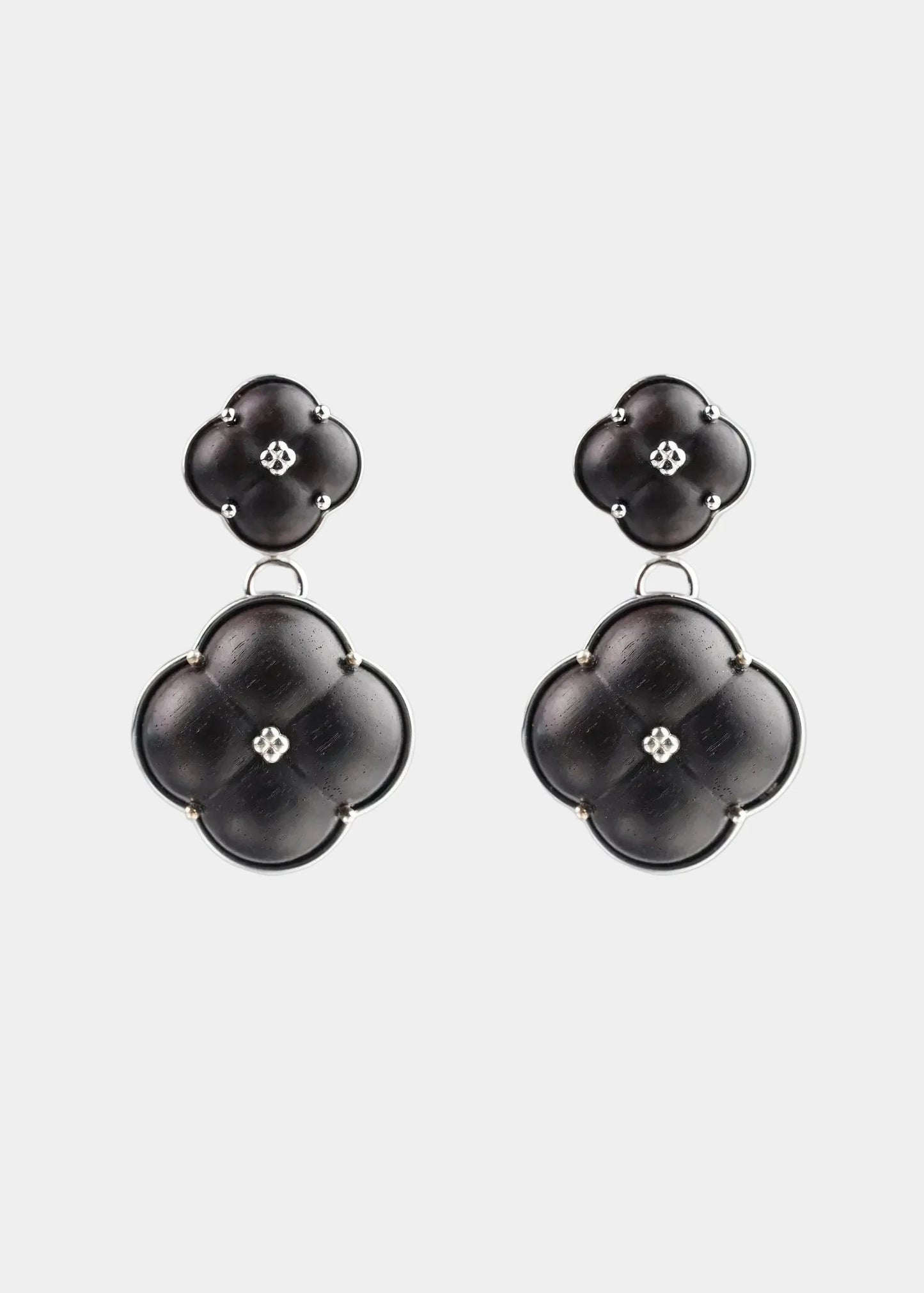  AESTH & UTIL ETERNAL KNOT PURPLE SANDALWOOD STUDS |  TROVE & TONE