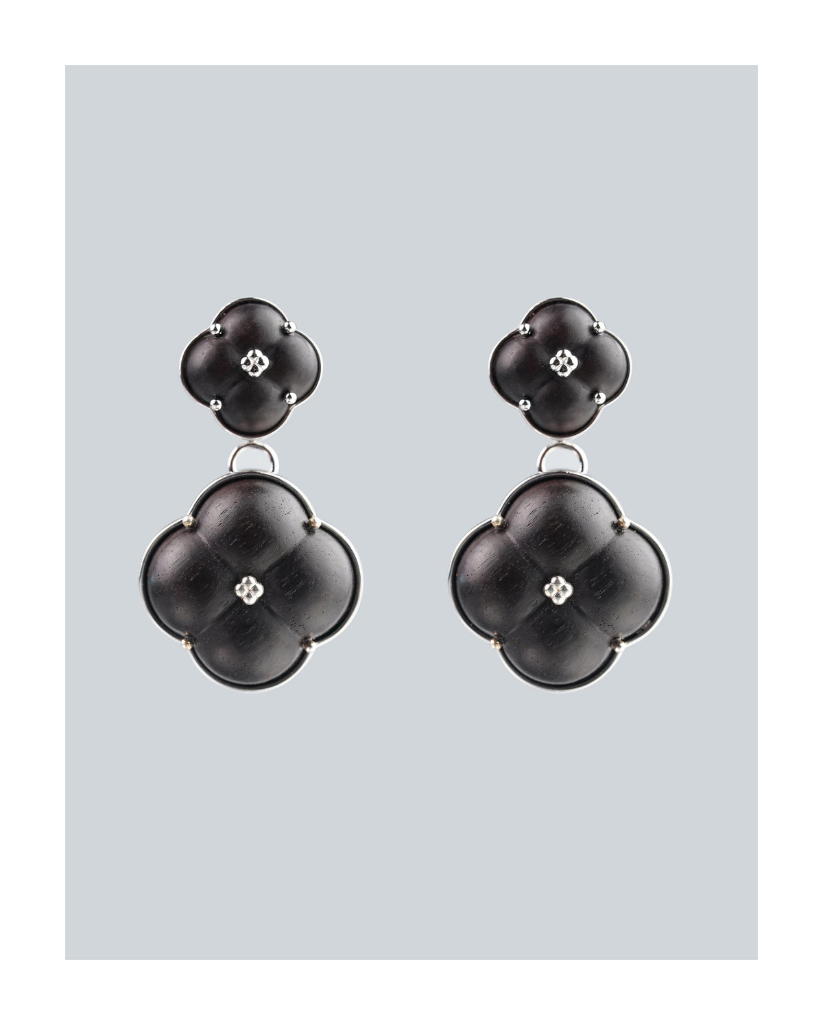  AESTH & UTIL ETERNAL KNOT PURPLE SANDALWOOD STUDS |  TROVE & TONE