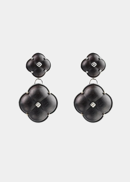  AESTH & UTIL ETERNAL KNOT PURPLE SANDALWOOD STUDS |  TROVE & TONE