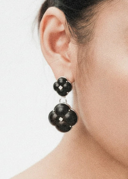  AESTH & UTIL ETERNAL KNOT PURPLE SANDALWOOD STUDS |  TROVE & TONE