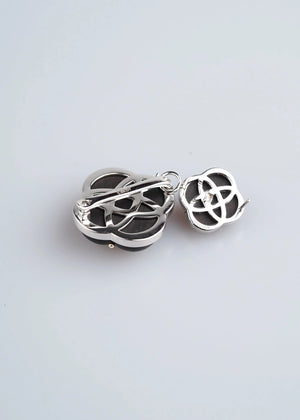  AESTH & UTIL ETERNAL KNOT PURPLE SANDALWOOD STUDS |  TROVE & TONE
