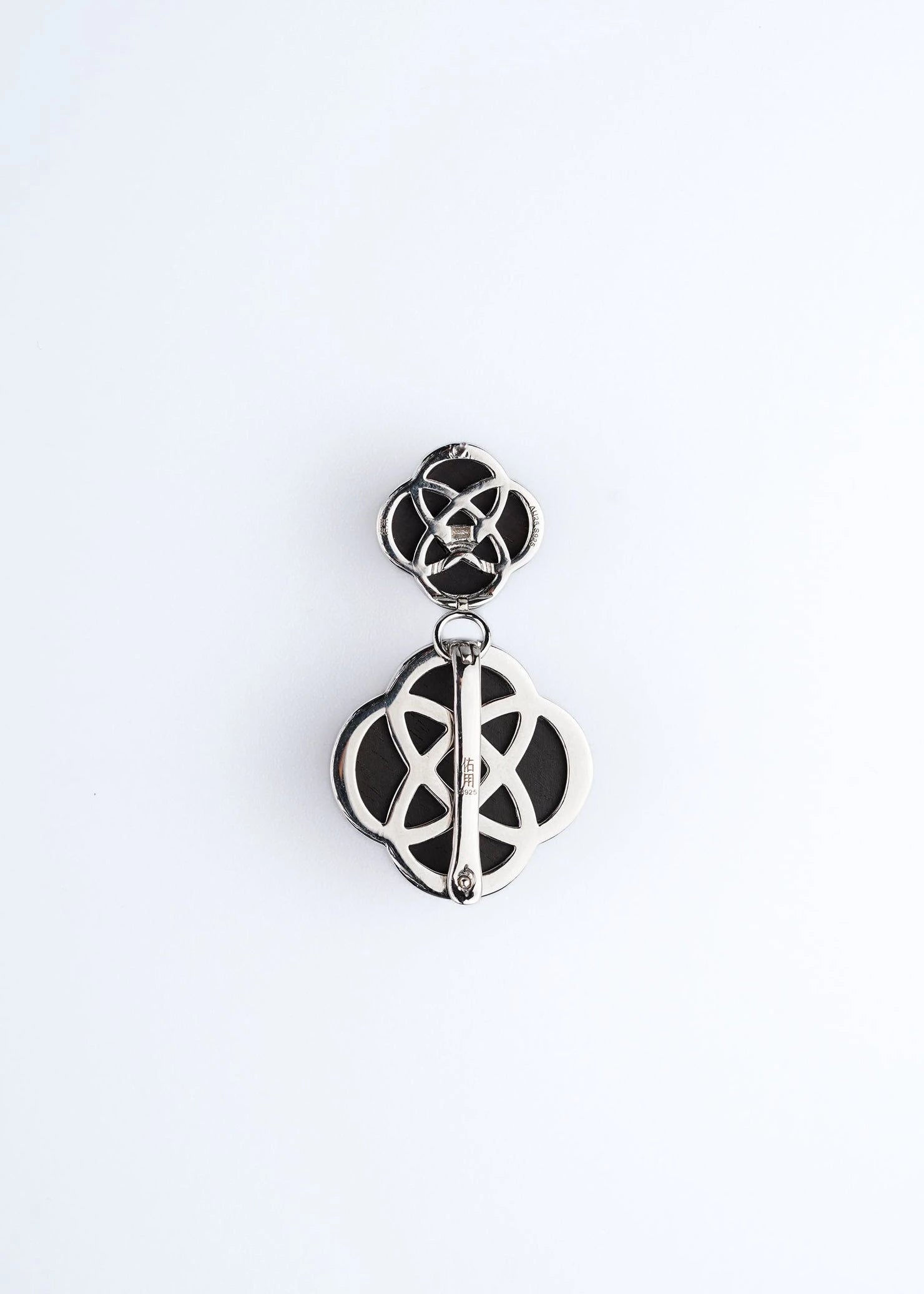  AESTH & UTIL ETERNAL KNOT PURPLE SANDALWOOD STUDS |  TROVE & TONE