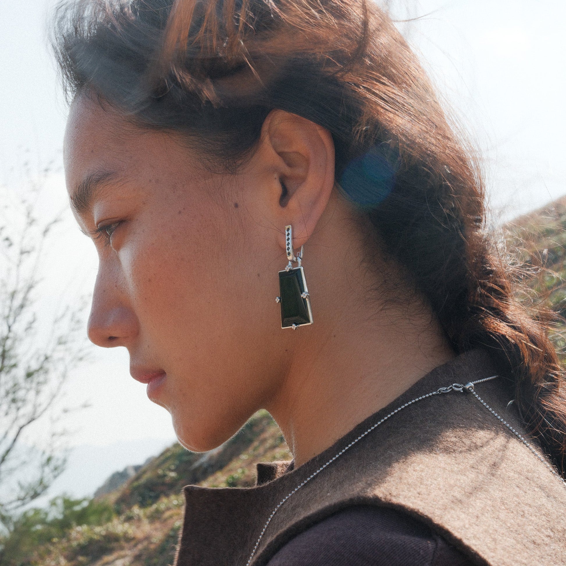  AESTH & UTIL FRAME MULTIWAY PENDANT HOOP EARRINGS |  TROVE & TONE