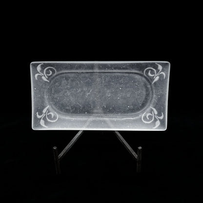  guAi Studio FROSTED GLASS PATE DE VERRE FOOTED PLATE |  TROVE & TONE