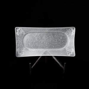  guAi Studio FROSTED GLASS PATE DE VERRE FOOTED PLATE |  TROVE & TONE