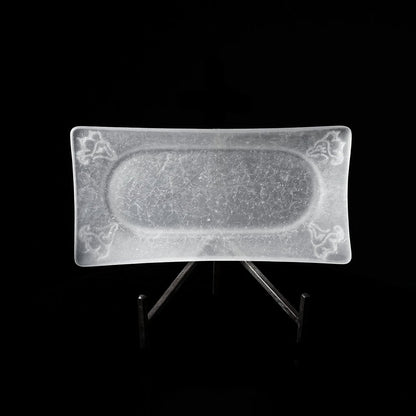  guAi Studio FROSTED GLASS PATE DE VERRE FOOTED PLATE |  TROVE & TONE