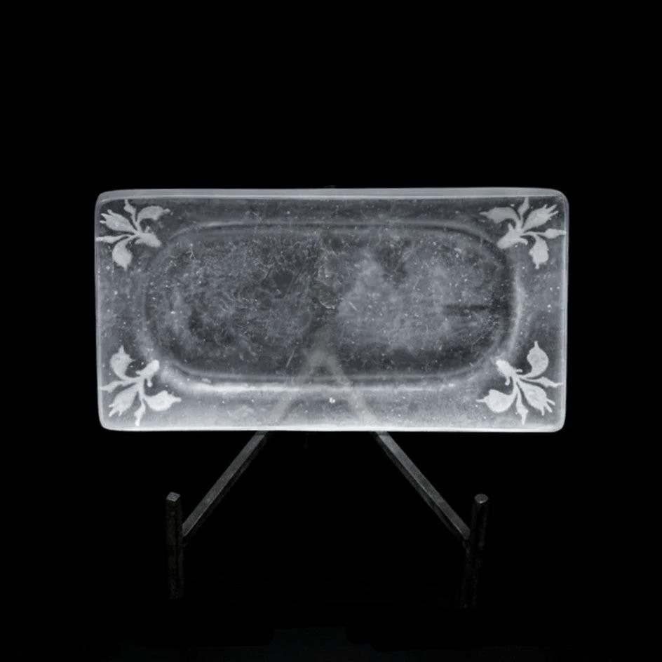  guAi Studio FROSTED GLASS PATE DE VERRE FOOTED PLATE |  TROVE & TONE
