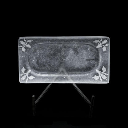  guAi Studio FROSTED GLASS PATE DE VERRE FOOTED PLATE |  TROVE & TONE