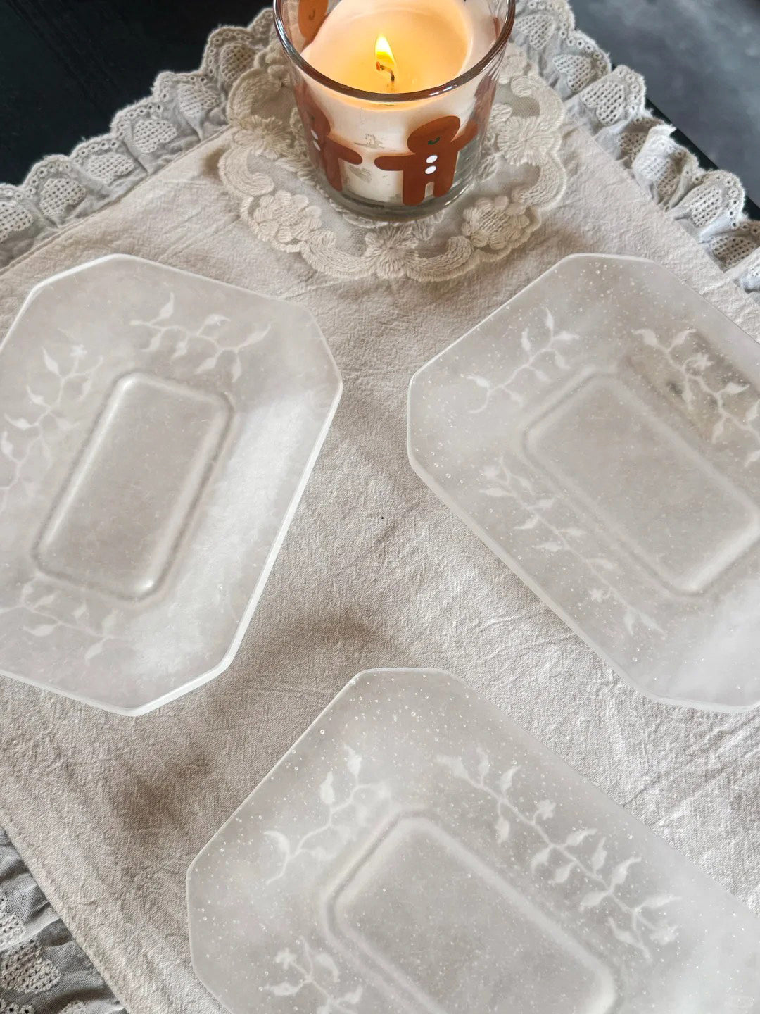  guAi Studio FROSTED GLASS PATE DE VERRE OCTAGONAL DISH |  TROVE & TONE