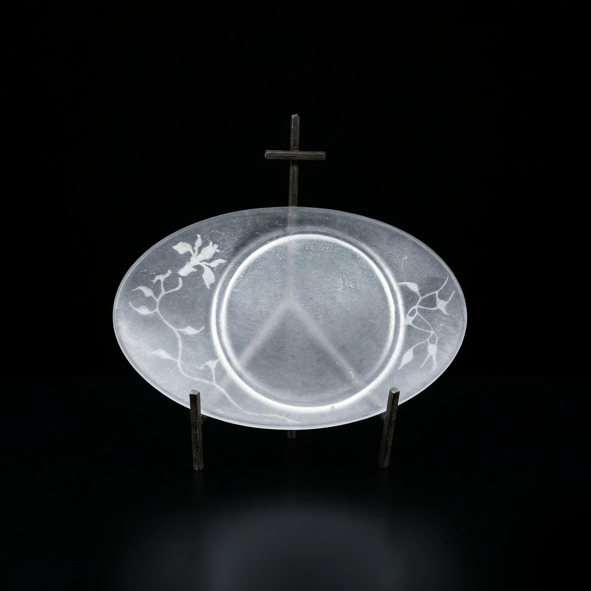  guAi Studio FROSTED GLASS PATE DE VERRE OVAL TRAY |  TROVE & TONE