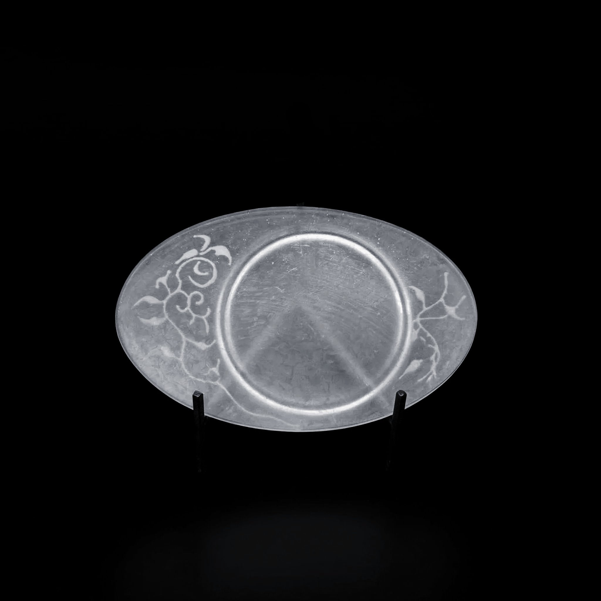  guAi Studio FROSTED GLASS PATE DE VERRE OVAL TRAY |  TROVE & TONE