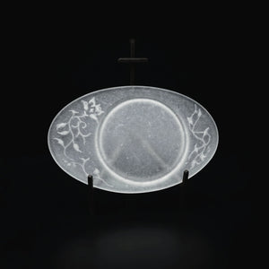  guAi Studio FROSTED GLASS PATE DE VERRE OVAL TRAY |  TROVE & TONE