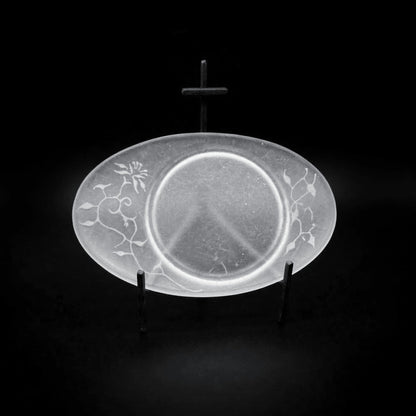  guAi Studio FROSTED GLASS PATE DE VERRE OVAL TRAY |  TROVE & TONE