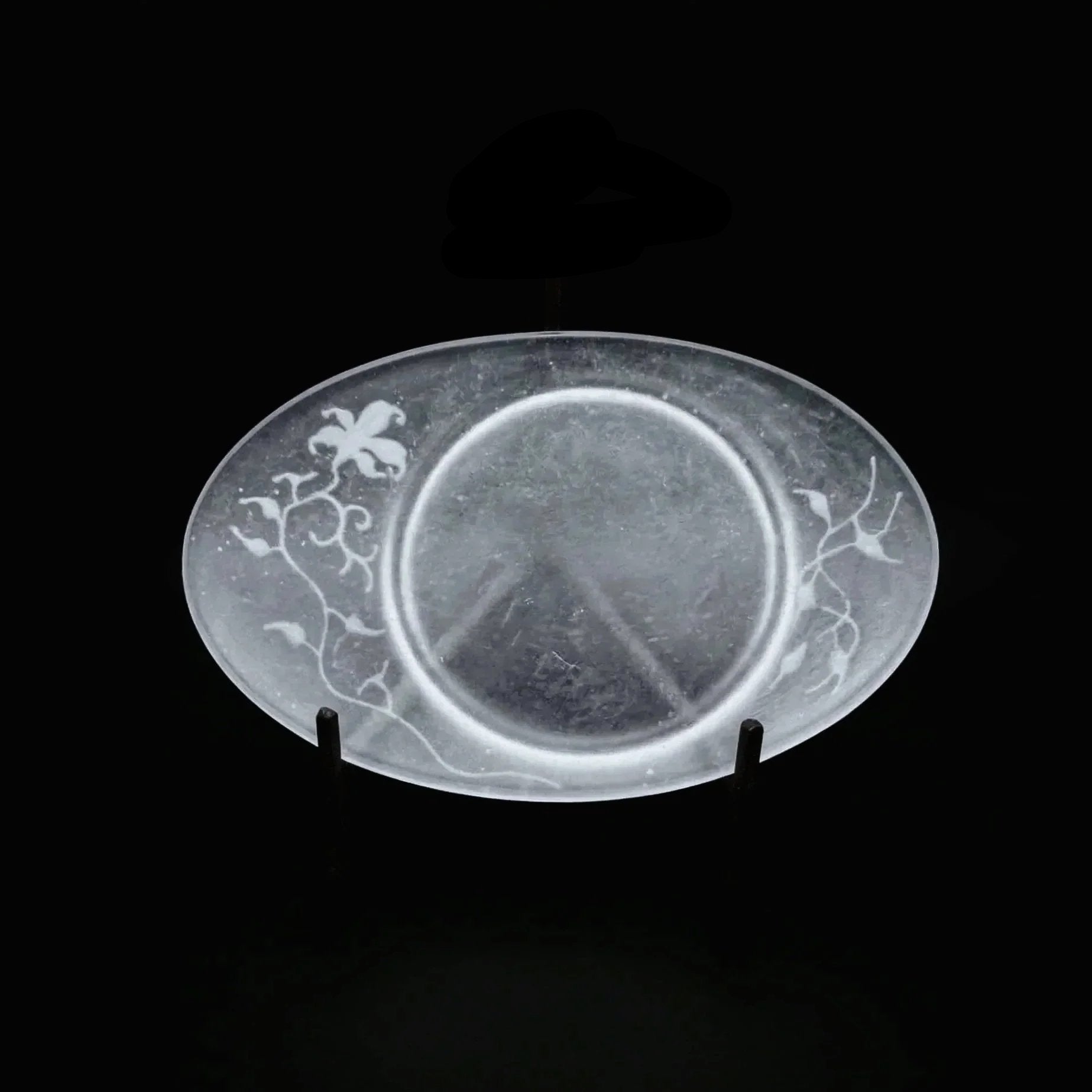  guAi Studio FROSTED GLASS PATE DE VERRE OVAL TRAY |  TROVE & TONE