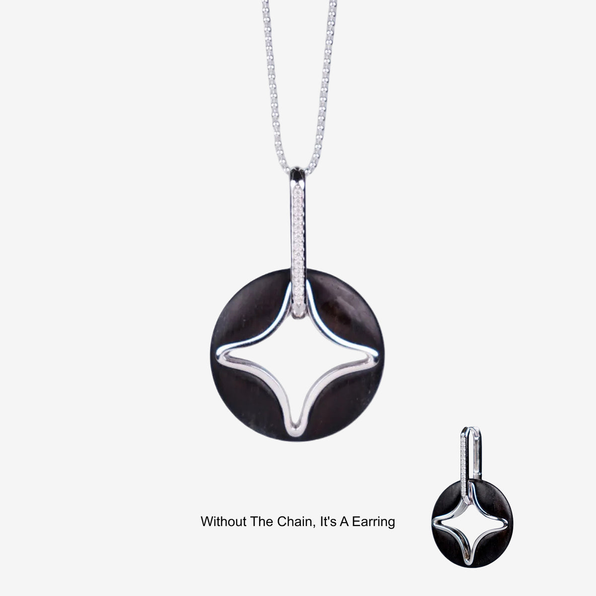 NORTH STAR ROUND MULTI-WEAR NECKLACE & EARRINGS SET