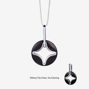 NORTH STAR ROUND MULTI-WEAR NECKLACE & EARRINGS SET