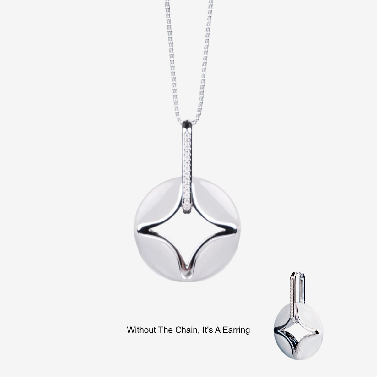 NORTH STAR ROUND MULTI-WEAR NECKLACE & EARRINGS SET