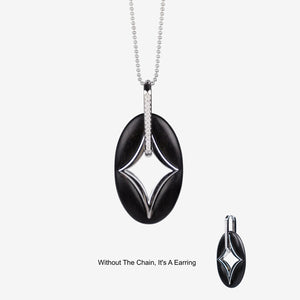 NORTH STAR OVAL MULTI-WEAR NECKLACE & EARRINGS SET