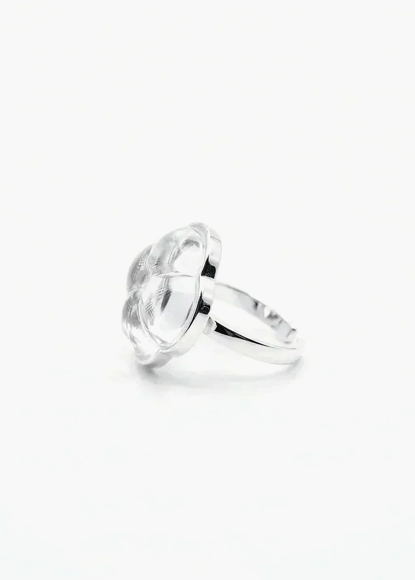 Aesth & Util ETERNAL KNOT CLEAR CRYSTAL RING  |  TROVE & TONE