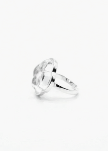 Aesth & Util ETERNAL KNOT CLEAR CRYSTAL RING  |  TROVE & TONE