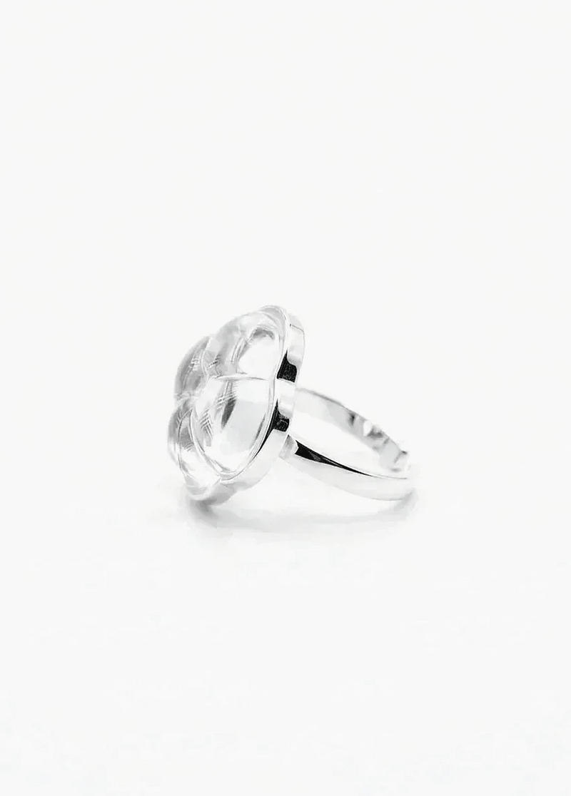 Aesth & Util ETERNAL KNOT CLEAR CRYSTAL RING  |  TROVE & TONE