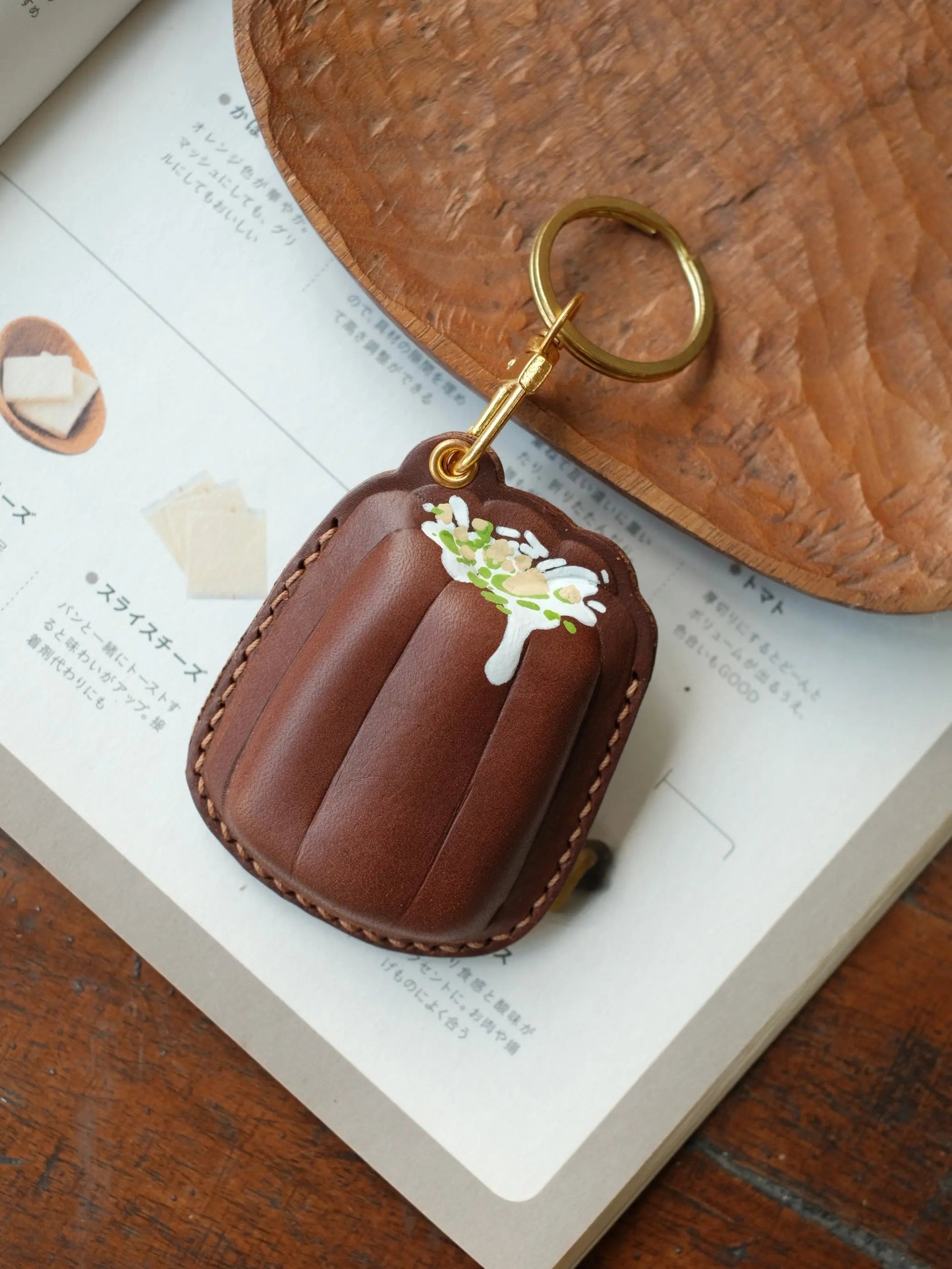  ChengTian HANDMADE LEATHER CANELE CHARM & FOB CASE |  TROVE & TONE
