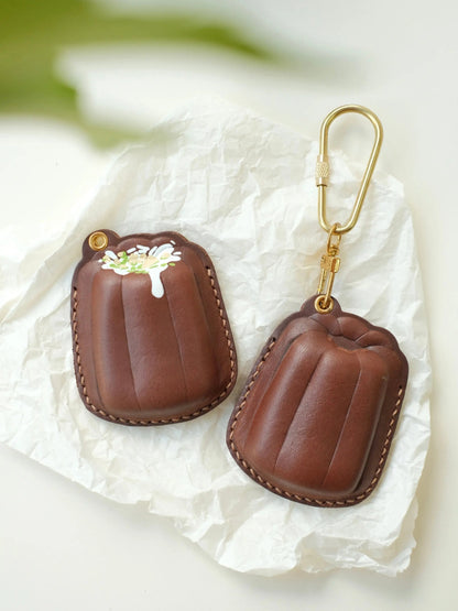  ChengTian HANDMADE LEATHER CANELE CHARM & FOB CASE |  TROVE & TONE