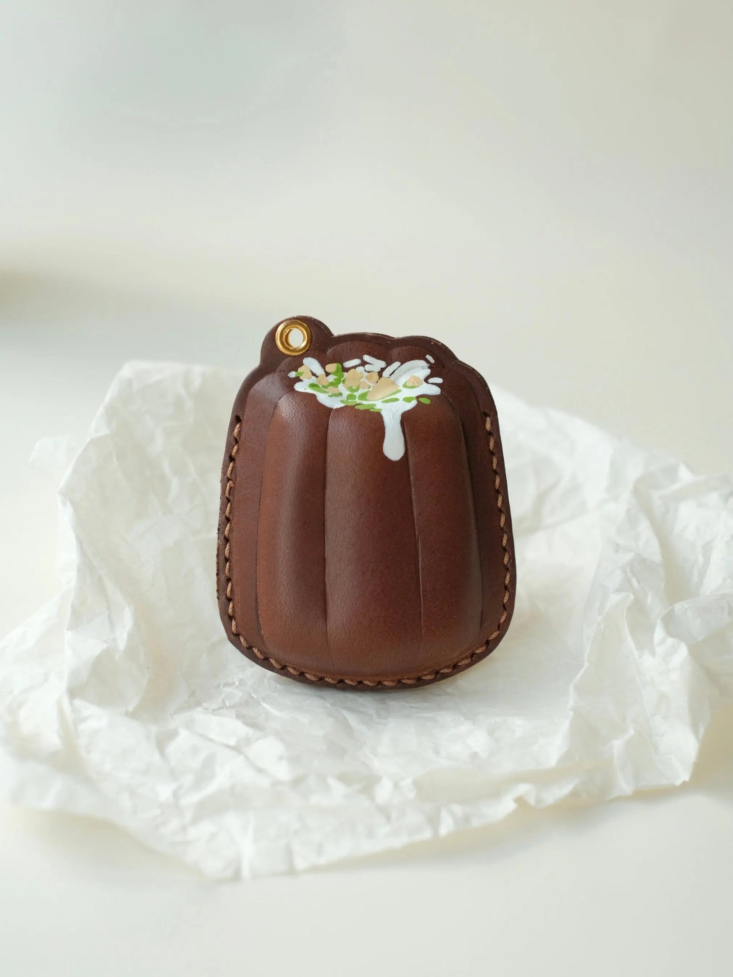  ChengTian HANDMADE LEATHER CANELE CHARM & FOB CASE |  TROVE & TONE