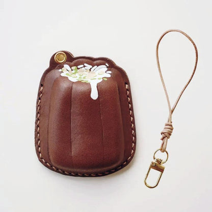  ChengTian HANDMADE LEATHER CANELE CHARM & FOB CASE |  TROVE & TONE