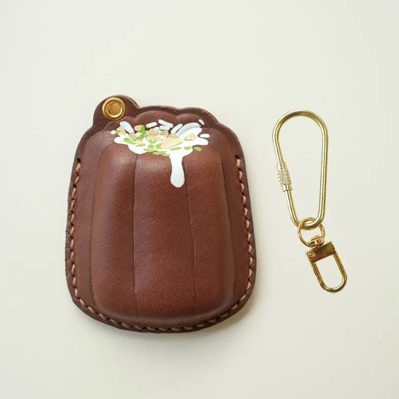  ChengTian HANDMADE LEATHER CANELE CHARM & FOB CASE |  TROVE & TONE