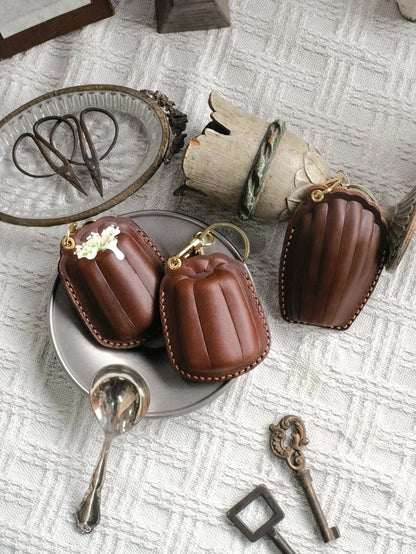  ChengTian HANDMADE LEATHER CANELE CHARM & FOB CASE |  TROVE & TONE