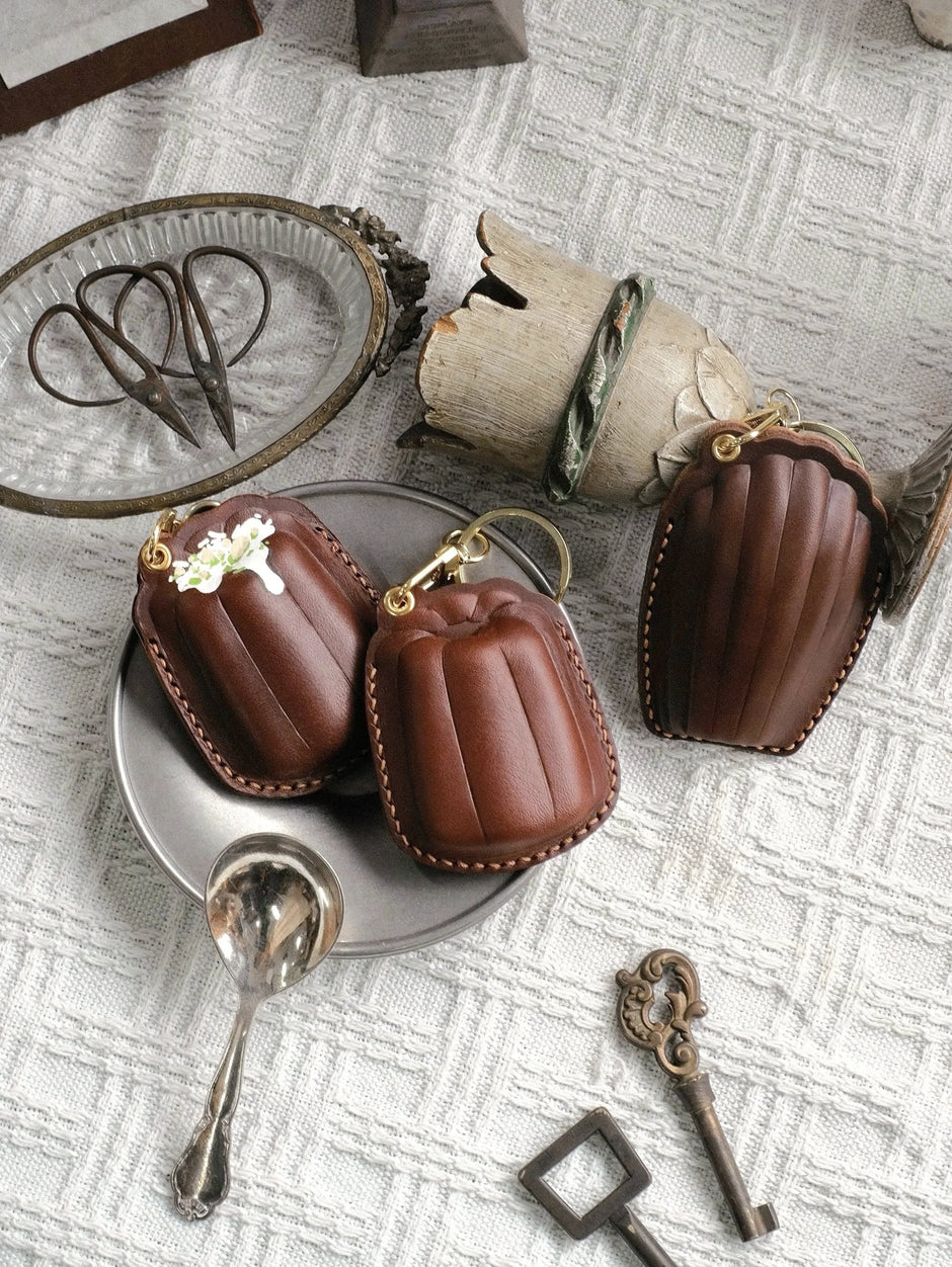 ChengTian HANDMADE LEATHER CANELE CHARM & FOB CASE |  TROVE & TONE