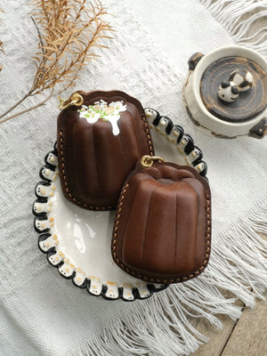  ChengTian HANDMADE LEATHER CANELE CHARM & FOB CASE |  TROVE & TONE