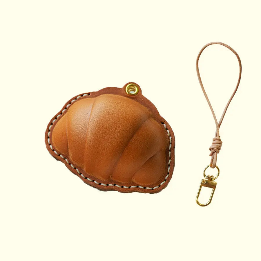  ChengTian HANDMADE LEATHER CROISSANT CHARM & FOB CASE |  TROVE & TONE