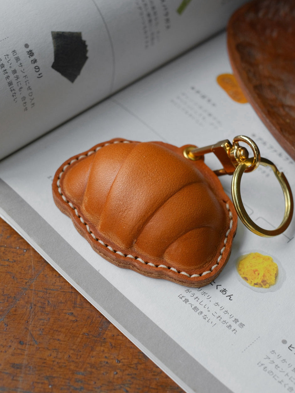  ChengTian HANDMADE LEATHER CROISSANT CHARM & FOB CASE |  TROVE & TONE