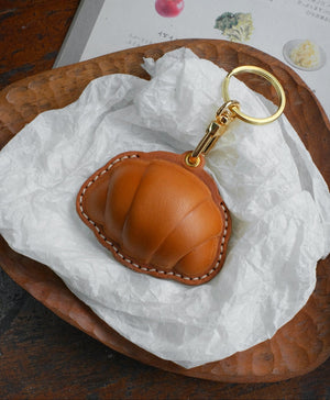  ChengTian HANDMADE LEATHER CROISSANT CHARM & FOB CASE |  TROVE & TONE
