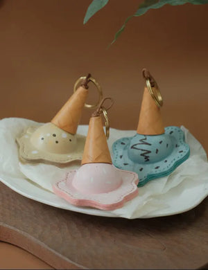  ChengTian HANDMADE LEATHER ICE CREAM CHARM |  TROVE & TONE