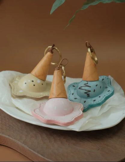  ChengTian HANDMADE LEATHER ICE CREAM CHARM |  TROVE & TONE