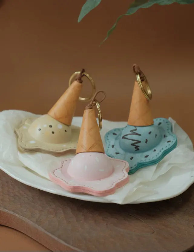  ChengTian HANDMADE LEATHER ICE CREAM CHARM |  TROVE & TONE