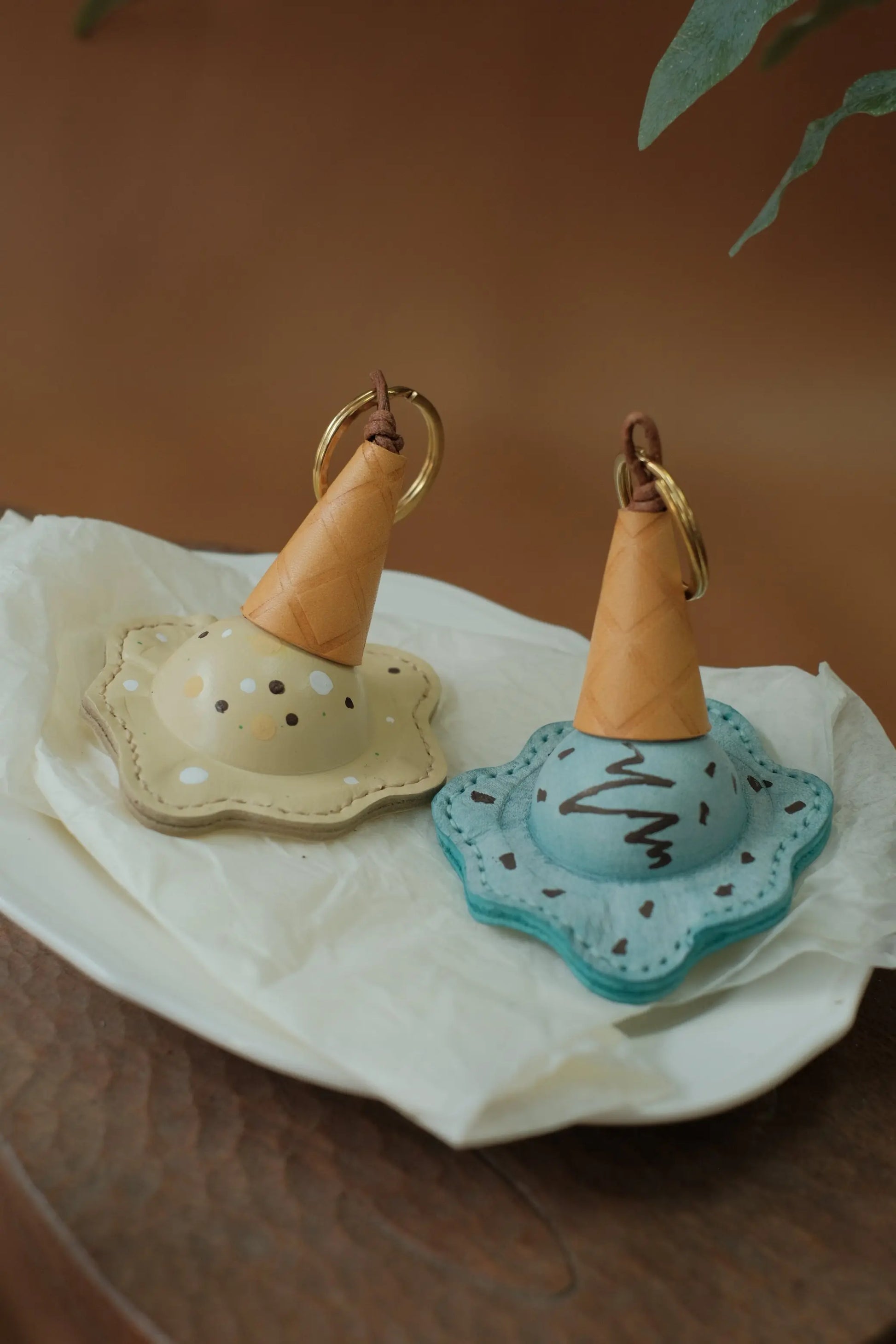  ChengTian HANDMADE LEATHER ICE CREAM CHARM |  TROVE & TONE