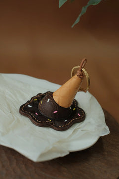  ChengTian HANDMADE LEATHER ICE CREAM CHARM |  TROVE & TONE