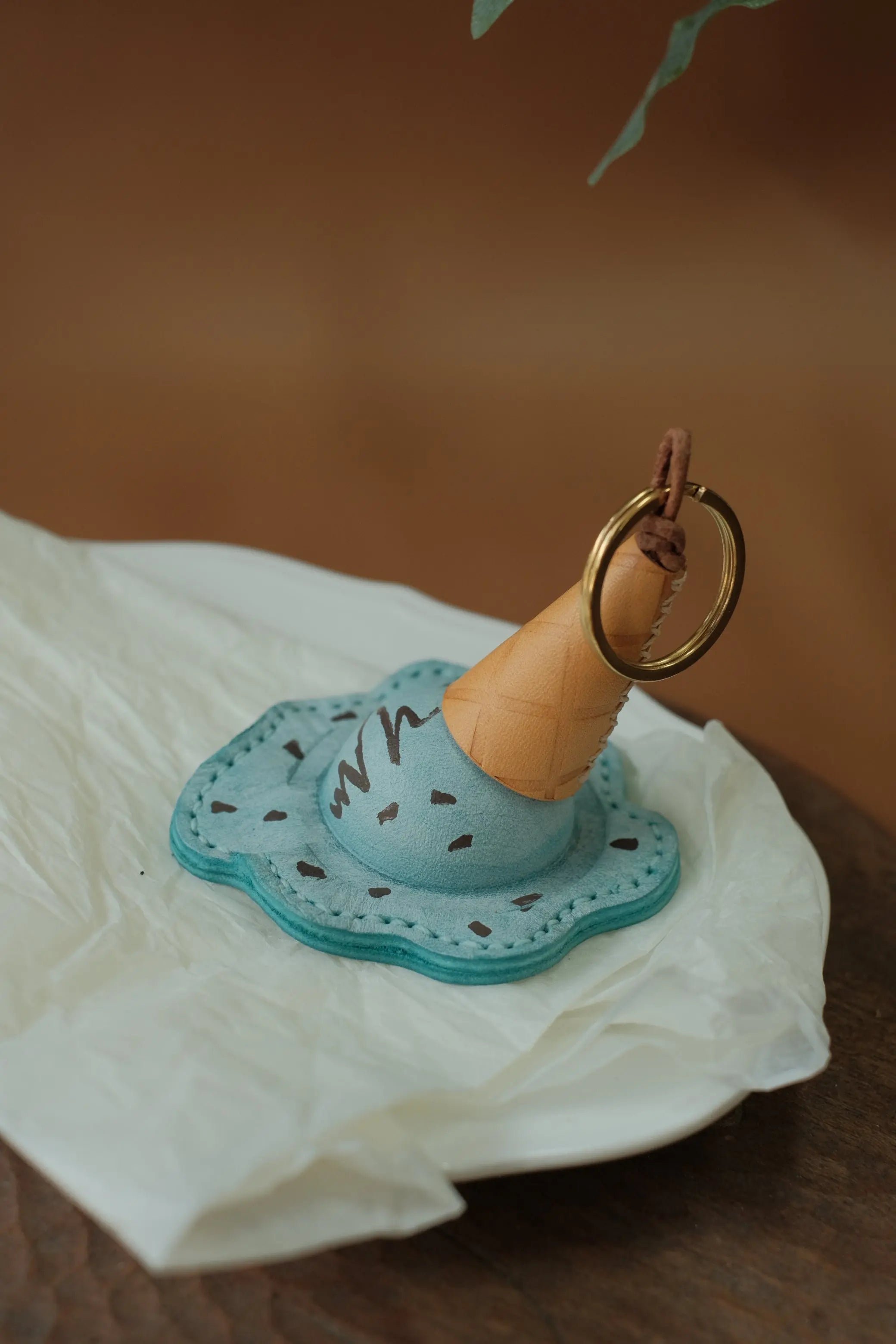  ChengTian HANDMADE LEATHER ICE CREAM CHARM |  TROVE & TONE