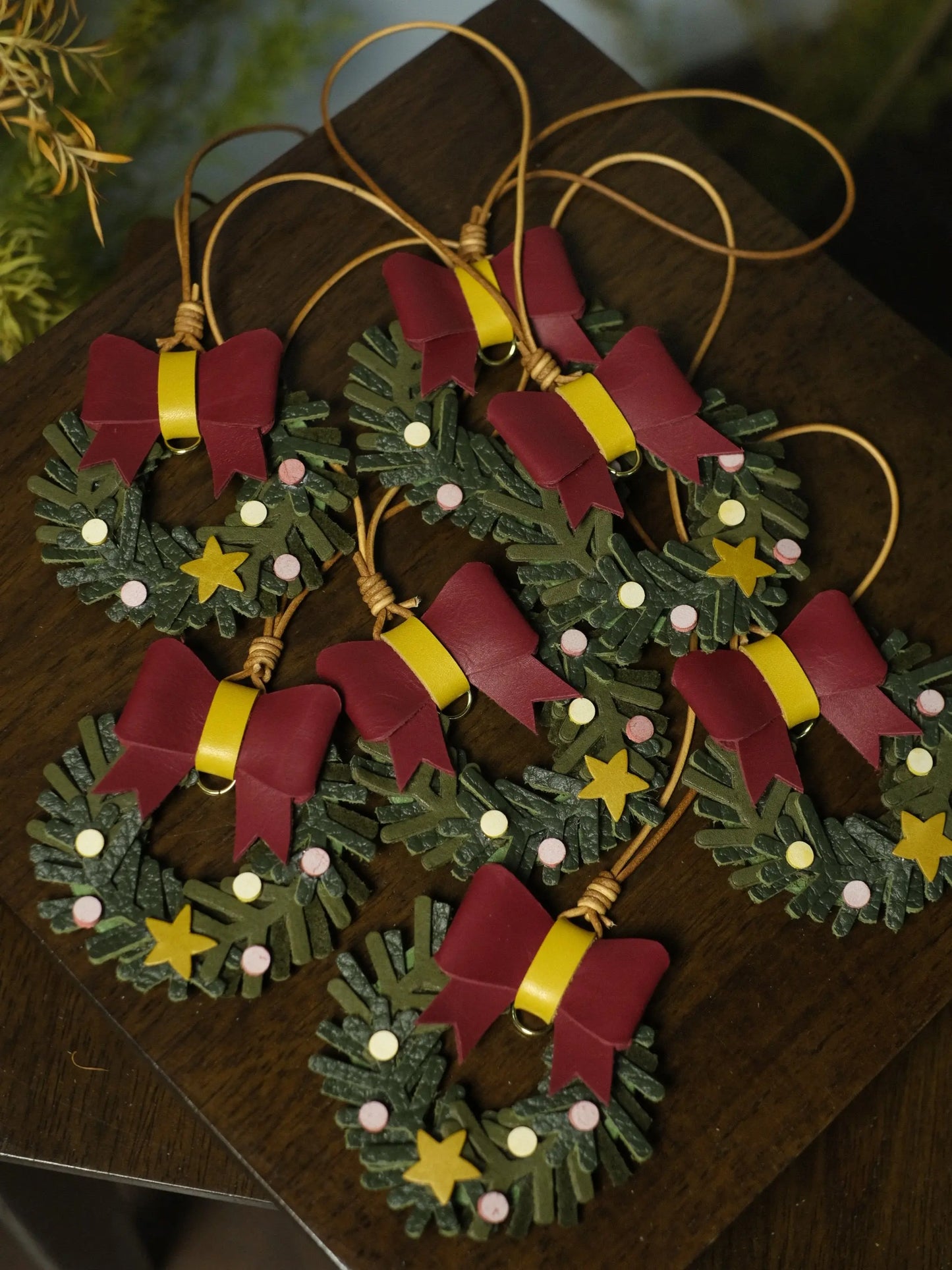  ChengTian HANDMADE LEATHER MISTLETOE CHARM |  TROVE & TONE