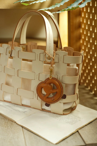  ChengTian HANDMADE LEATHER PRETZEL CHARM |  TROVE & TONE