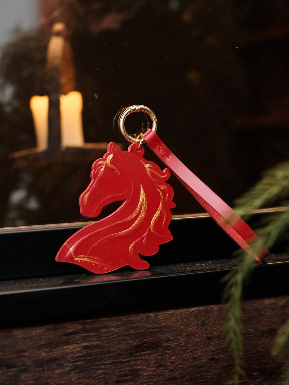  ChengTian HANDMADE LEATHER RED HORSE CHARM |  TROVE & TONE