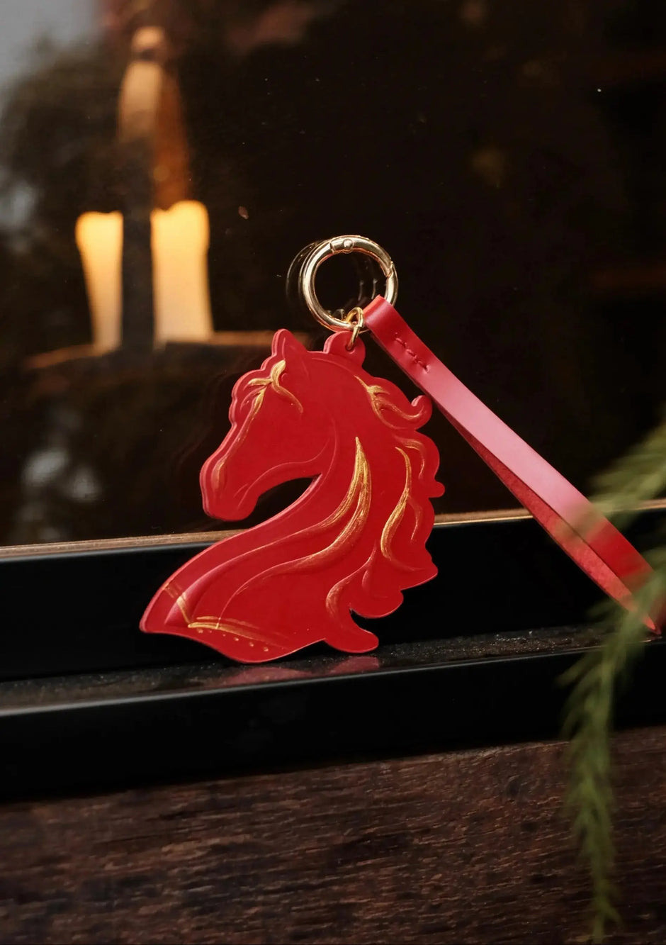  ChengTian HANDMADE LEATHER RED HORSE CHARM |  TROVE & TONE