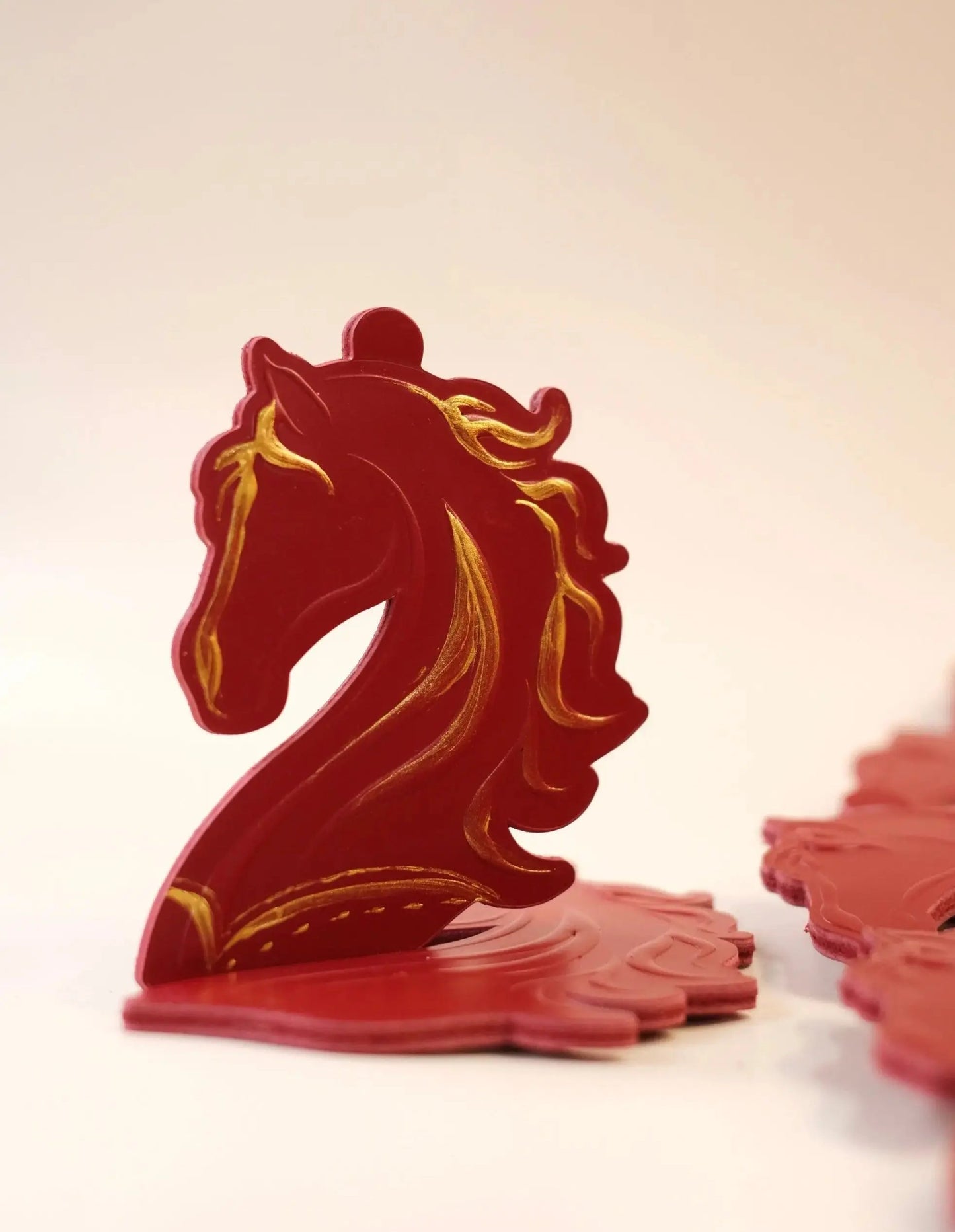  ChengTian HANDMADE LEATHER RED HORSE CHARM |  TROVE & TONE