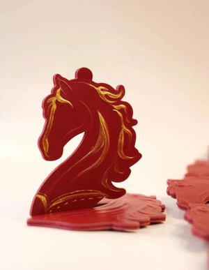  ChengTian HANDMADE LEATHER RED HORSE CHARM |  TROVE & TONE